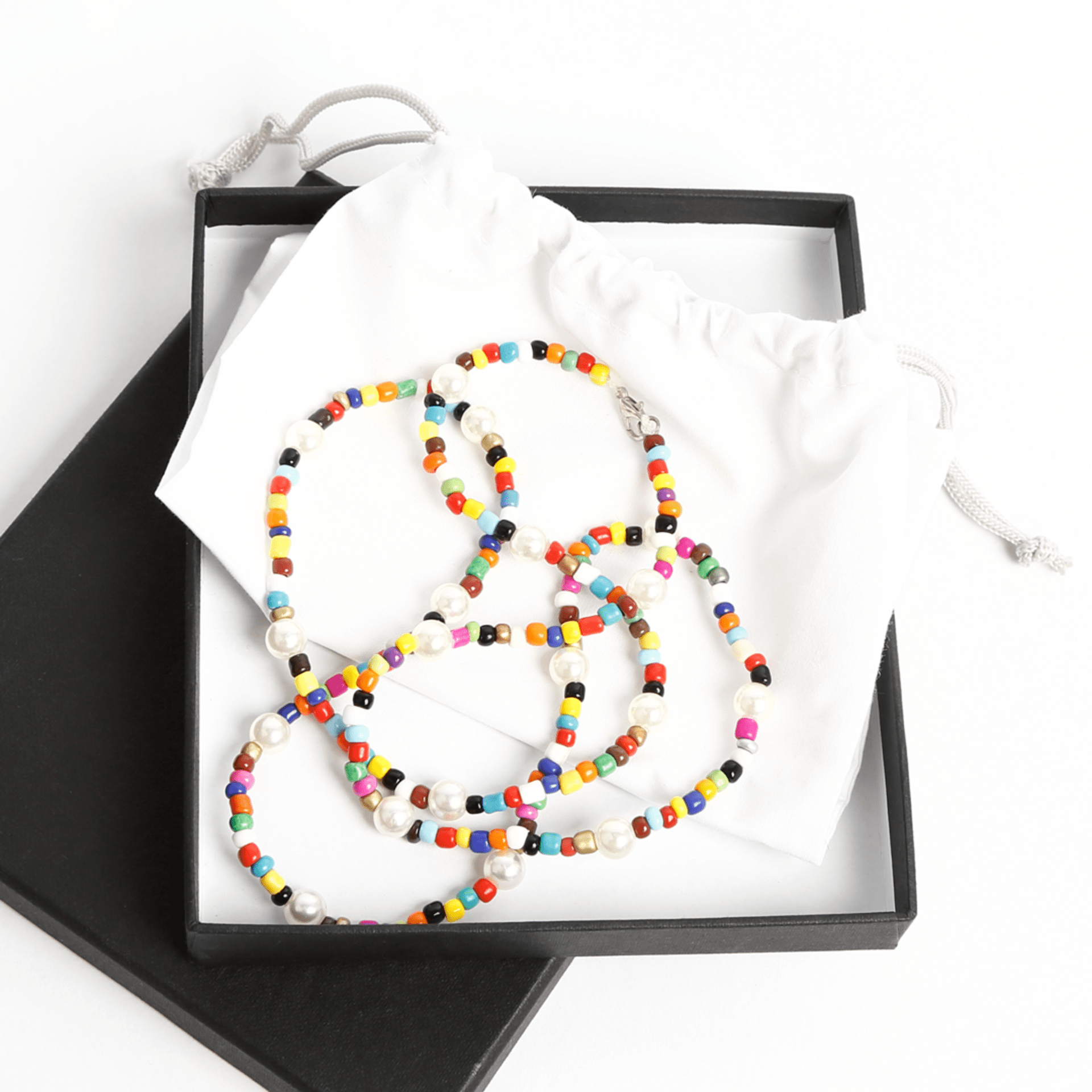 collar cuentas y perlas - 3